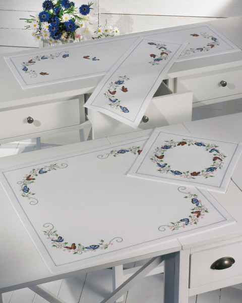 Borduurpakket Vlinders 23 x 67 cm