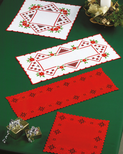 Borduurtkit Hardanger, rood