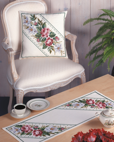 Borduurpakket Bloemen 27 x 76 cm