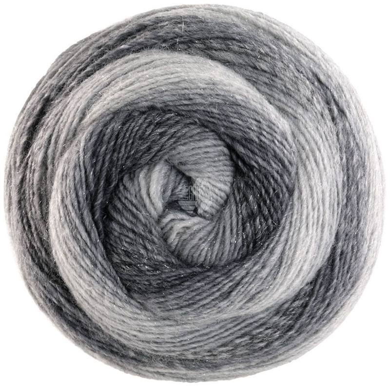 Lana Grossa Gomitolo Gala 4023 Licht-/middel-/donkergrijs