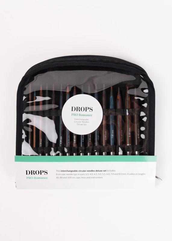 DROPS Pro Romance Verwisselbare Rondbreinaalden Deluxe Set