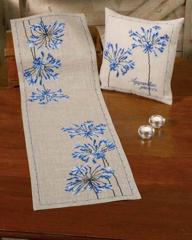 Borduurpakket Agapanthus 37 x 127 cm