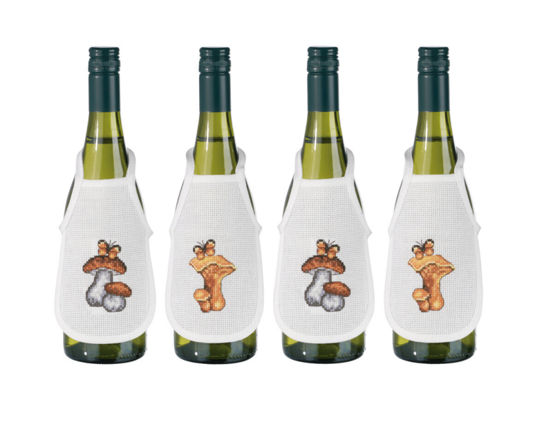 Borduurpakket Paddestoelen 0330B x 4 10 x 15 cm