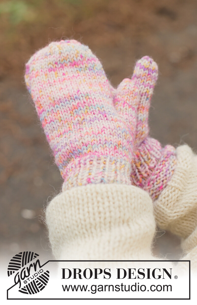 50-6 Fairy Flurry Mittens by DROPS Design