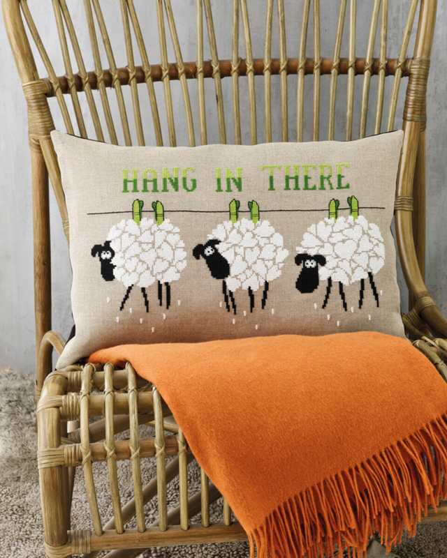 Borduurpakket Hang in there 58 x 40 cm