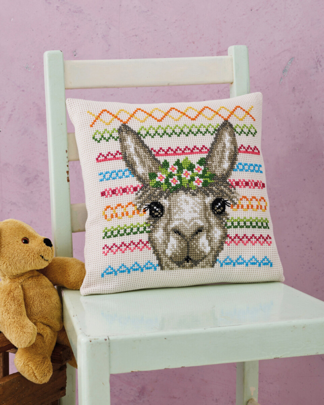 Borduurpakket Alpaca 30 x 30 cm