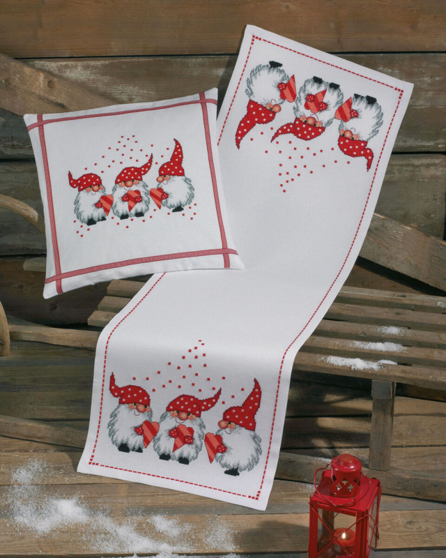 Borduurpakket Polkabomen 40 x 40 cm