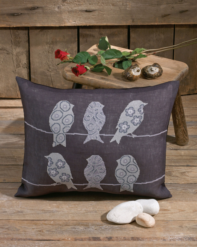 Borduurpakket Vogels op Aida 50x40 cm