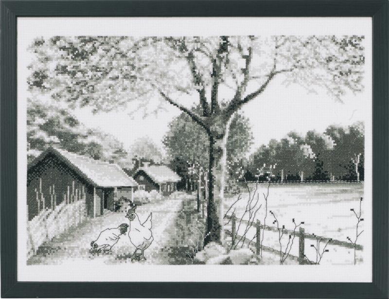 Borduurpakket Op het platteland 40 x 30 cm