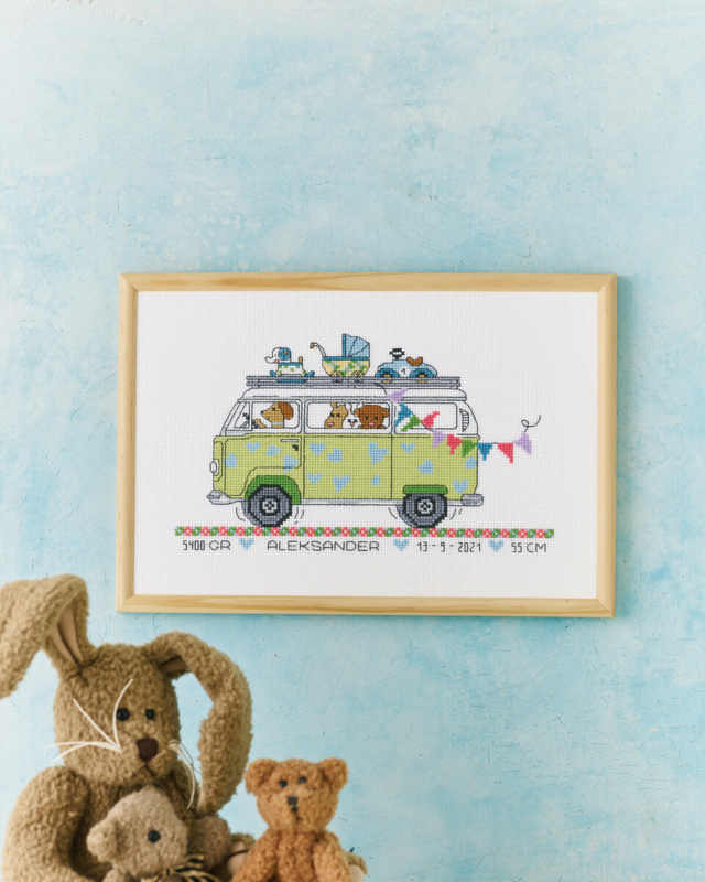 Borduurpakket Jongensbus R5799 30 x 20 cm