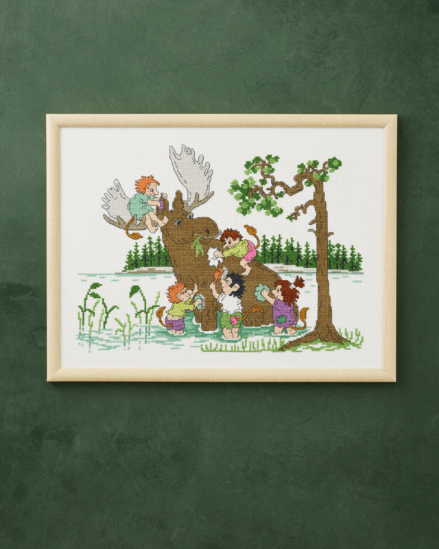 Borduurpakket Eland wassen 40 x 30 cm