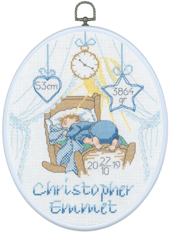 Borduurpakket Christopher Emmet M/R 20 x 26 cm