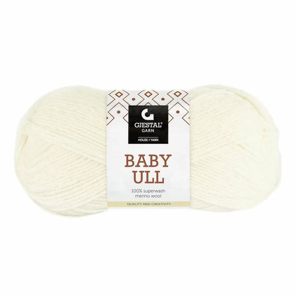 Gjestal Baby Ull 0020 Ongebleekt wit