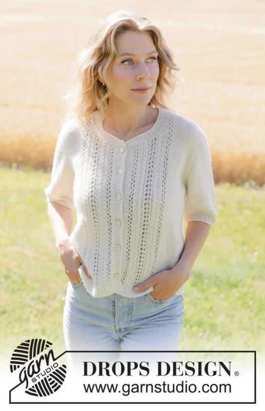 267-23 Blooming Lace Cardigan by DROPS Design