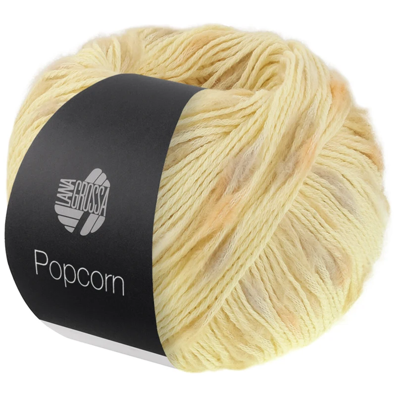 Lana Grossa Popcorn 01 Vanille/beige/geel/oranje