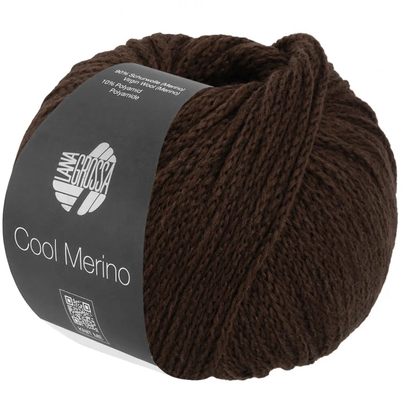 Lana Grossa Cool Merino 44 Donker grijsbruin