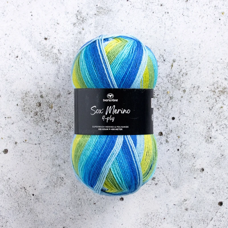 Svarta Fåret Sox Merino 4 ply 23 Kustlijn