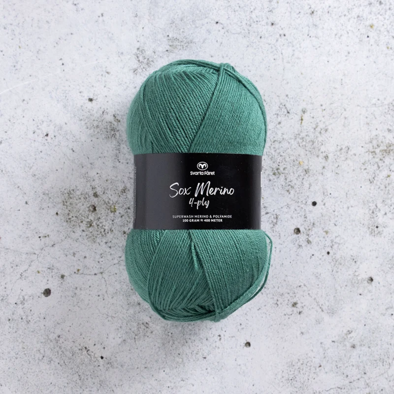 Svarta Fåret Sox Merino 4 ply 01 Groenblauwe inkt