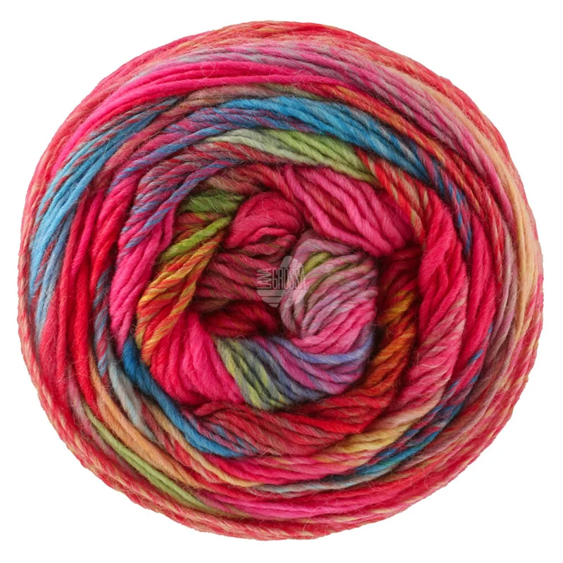 Lana Grossa Colorissimo 220 Rood/Fuchsia/Turkoois/Petrol/Roest/Kameel/Beige/Donkergroen/Lichtgroen/Groen