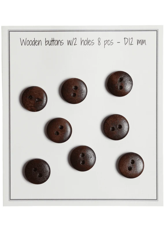 Go Handmade Houten Knopen - UFO (8 st) 12 mm