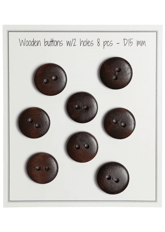 Go Handmade Houten Knopen - UFO (8 st) 15 mm