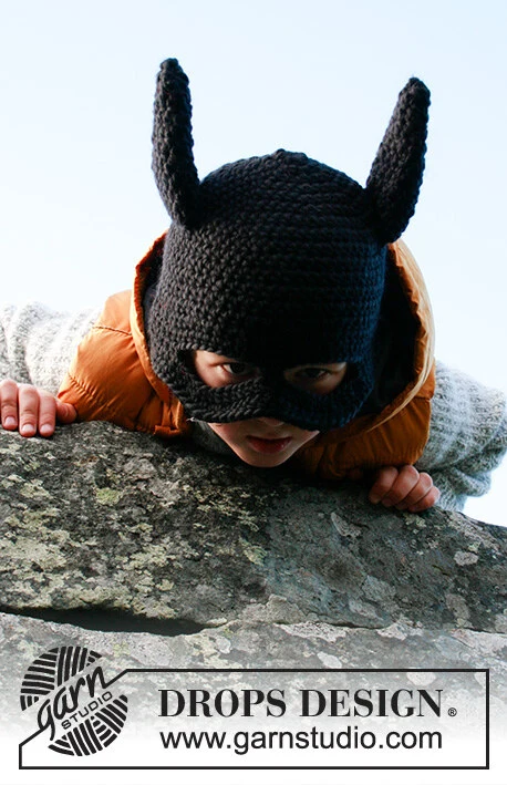 Children 37-25 Bat Hat by DROPS Design — 3