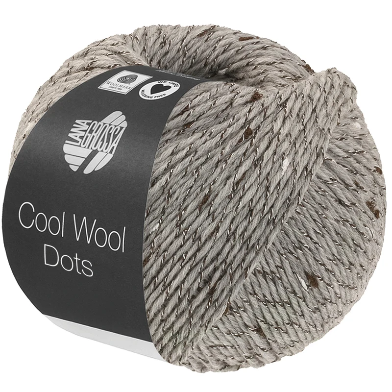 Lana Grossa Cool Wool Dots 09 Lichtgrijs