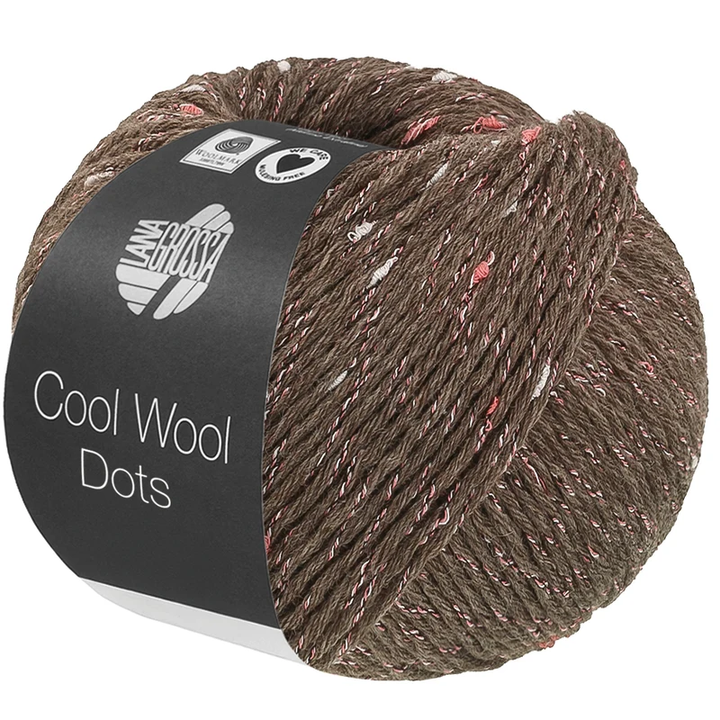 Lana Grossa Cool Wool Dots 11 Grijsbruin