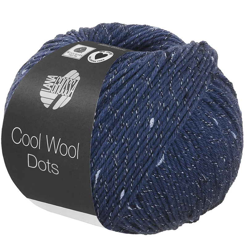 Lana Grossa Cool Wool Dots 02 Donkerblauw