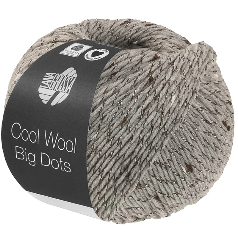 Lana Grossa Cool Wool Big Dots 109 Lichtgrijs