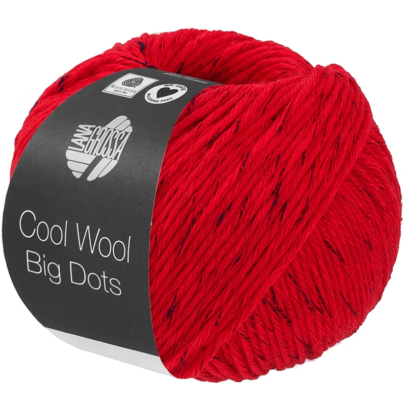 Lana Grossa Cool Wool Big Dots 105 Rood