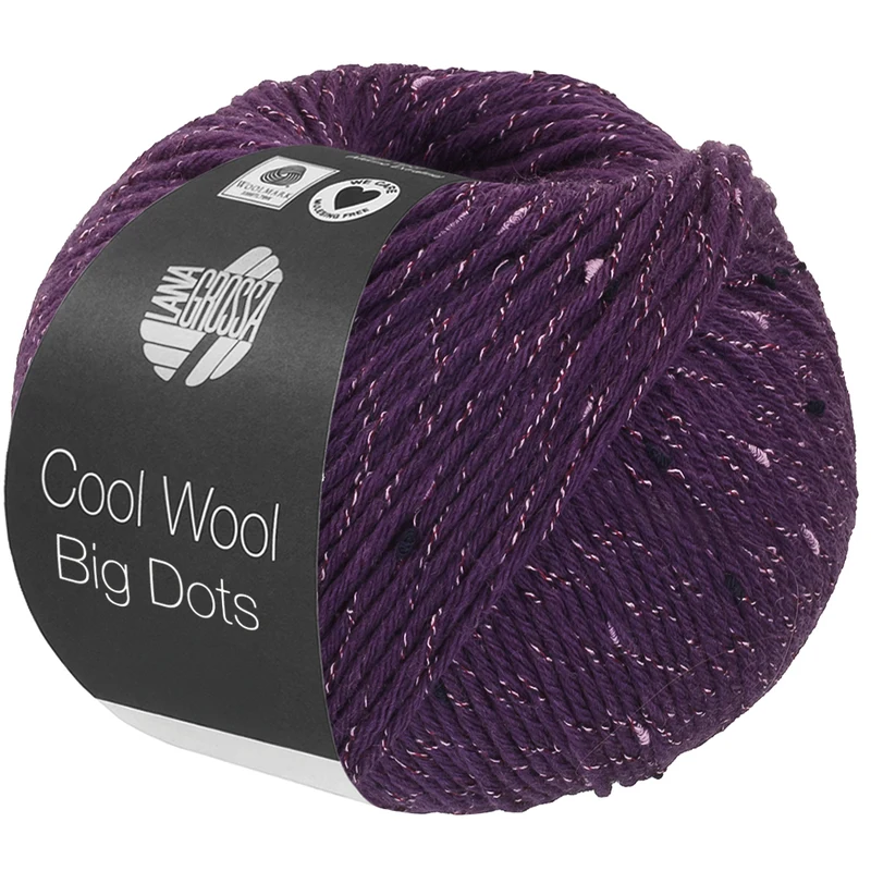 Lana Grossa Cool Wool Big Dots 103 Aubergine