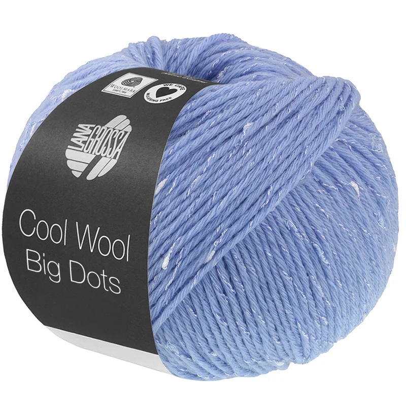 Lana Grossa Cool Wool Big Dots 101 Lichtblauw