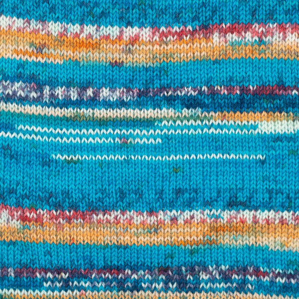 DROPS Fabel Print 162 Zeeblauw