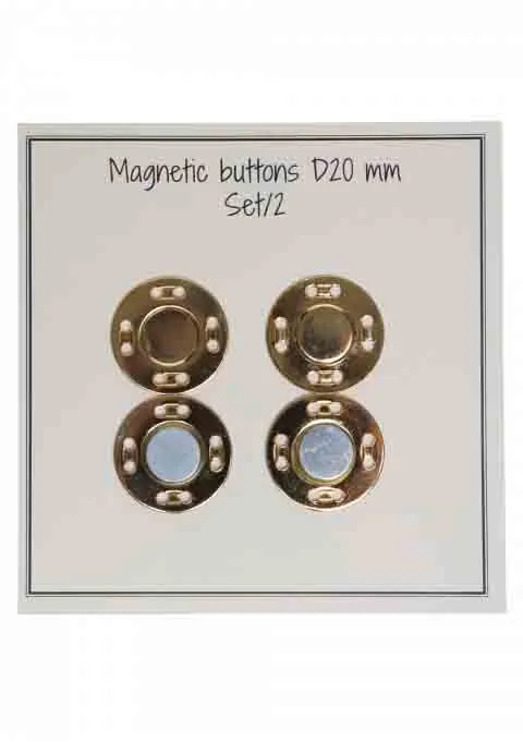 Go Handmade Magnetische Knopen 20 mm (2 stuks) Goud