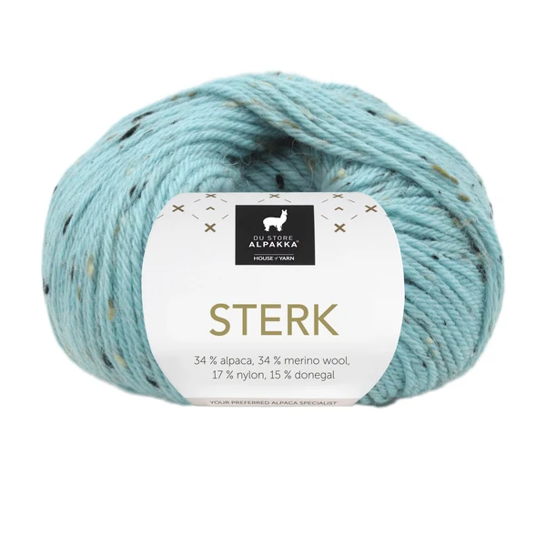 Du Store Alpakka Sterk 928 Caribisch blauwe tweed