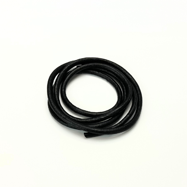 HobbyArts Leren Koord, 1m, Zwart 5.00 mm