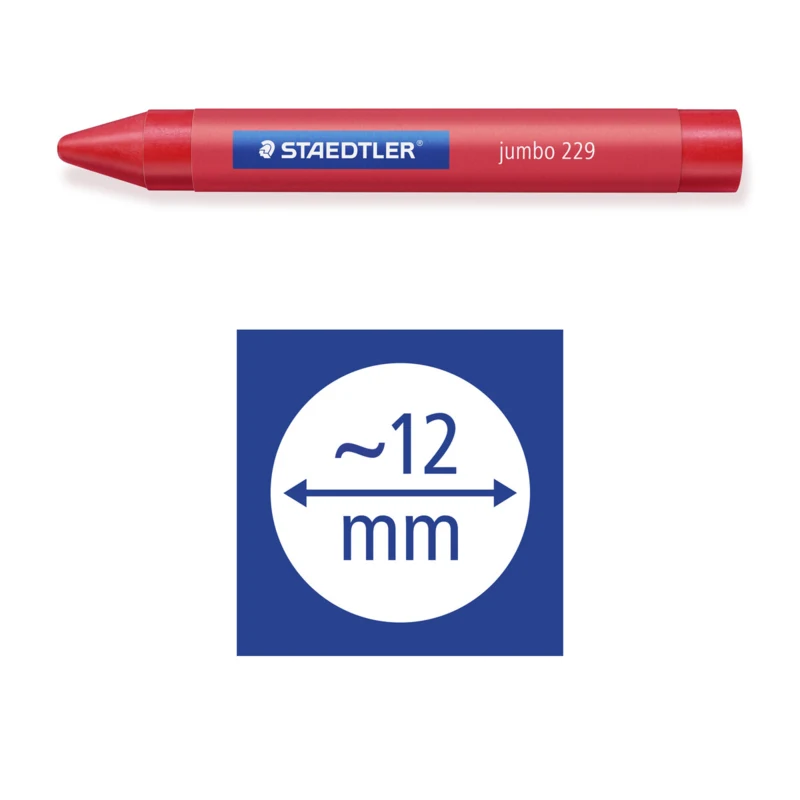 STAEDTLER Noris Club jumbo 229 Waskrijt, 12 stuks – Picto