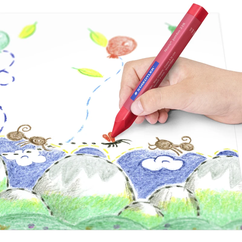 STAEDTLER Noris Club jumbo 229 Waskrijt, 12 stuks – Toepassing