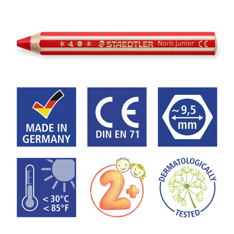 STAEDTLER Buddy 3-in-1 kleurpotloden, 18 stuks – Picto1