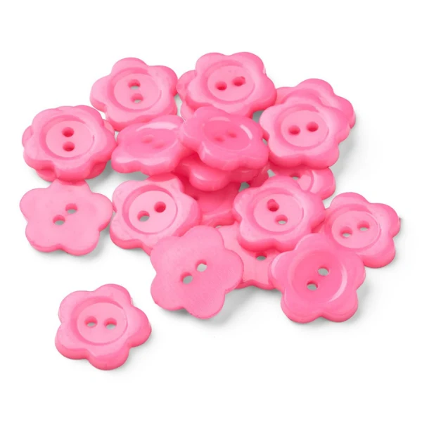 HobbyArts Plastic Roze bloemknopen 15 mm, 20 stuks