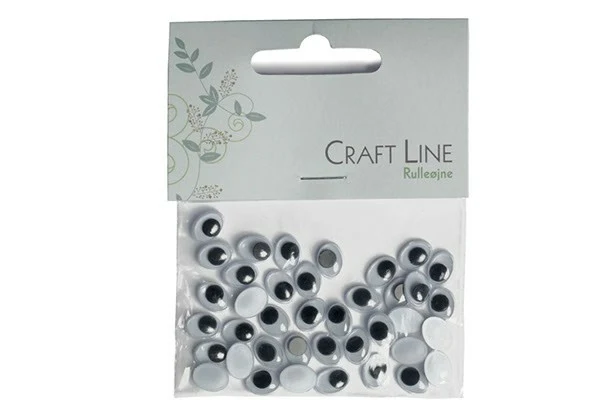 Craft Line Rulleøjne Oval 10 mm, 40 stk