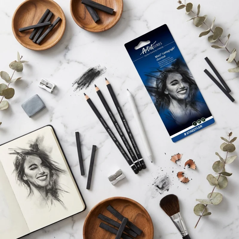 STAEDTLER Mars Lumograph potloden & tekenstronk – Hoofdafbeelding