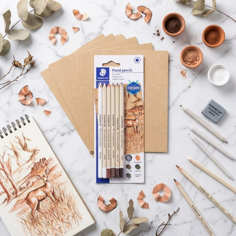 STAEDTLER Mars Lumograph pastelpotloden, 6 stuks – P-SBK6