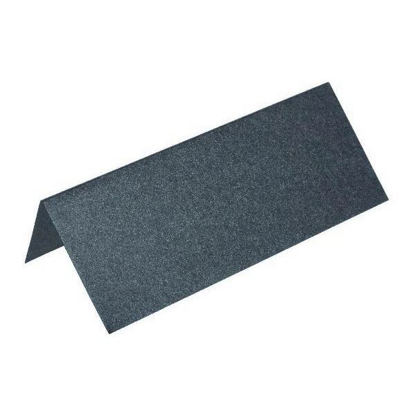 Paper Line Metallic Bordkort, 250 g, 7 x 10 cm, 10 stk Sort