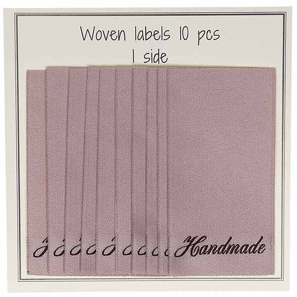 Go Handmade Vævet Label, Handmade, 60 x 32 mm, 10 stk Nude