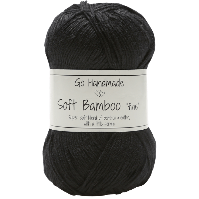 Go Handmade Soft Bamboo Fine 17424 Zwart