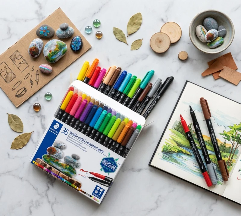 STAEDTLER Permanente stift met dubbele punt, 36 stuks – TB36