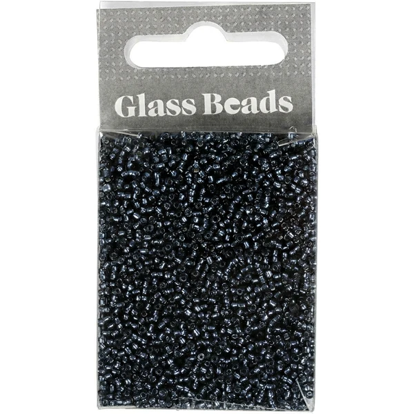 Rocailles, glaskralen 1,7 mm Donker grijs