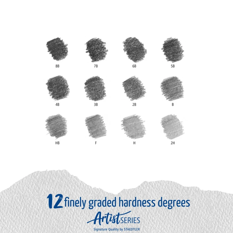 STAEDTLER Mars Lumograph Potloden, 12 stuks – Degree